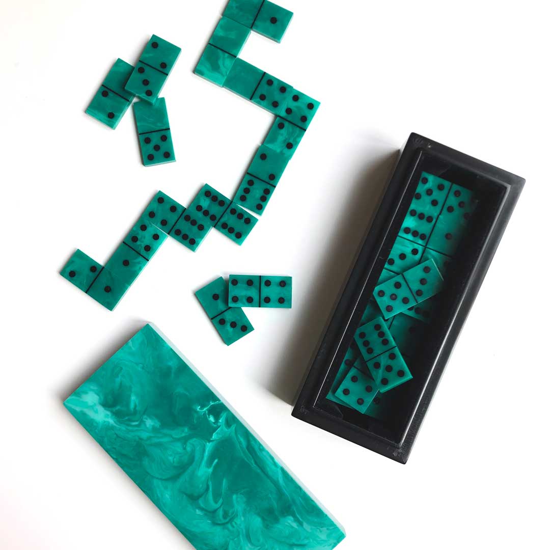 blue dominoes